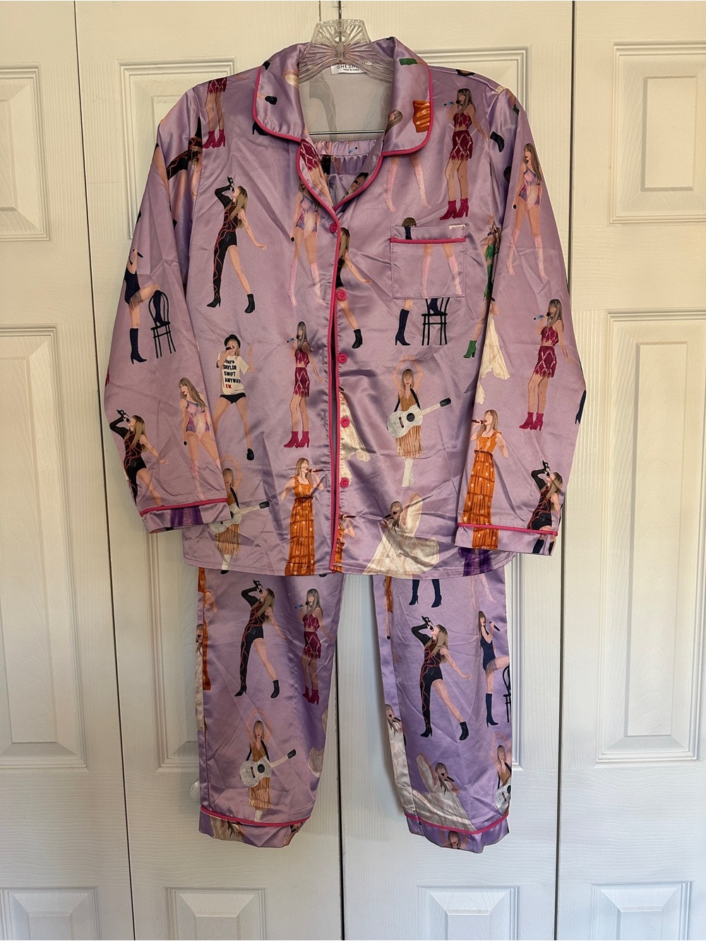 Kids Taylor Swift Eras Tour Purple Satin Pajama Set